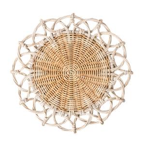 Provence Rattan Whitewash Placemat - Set of 4