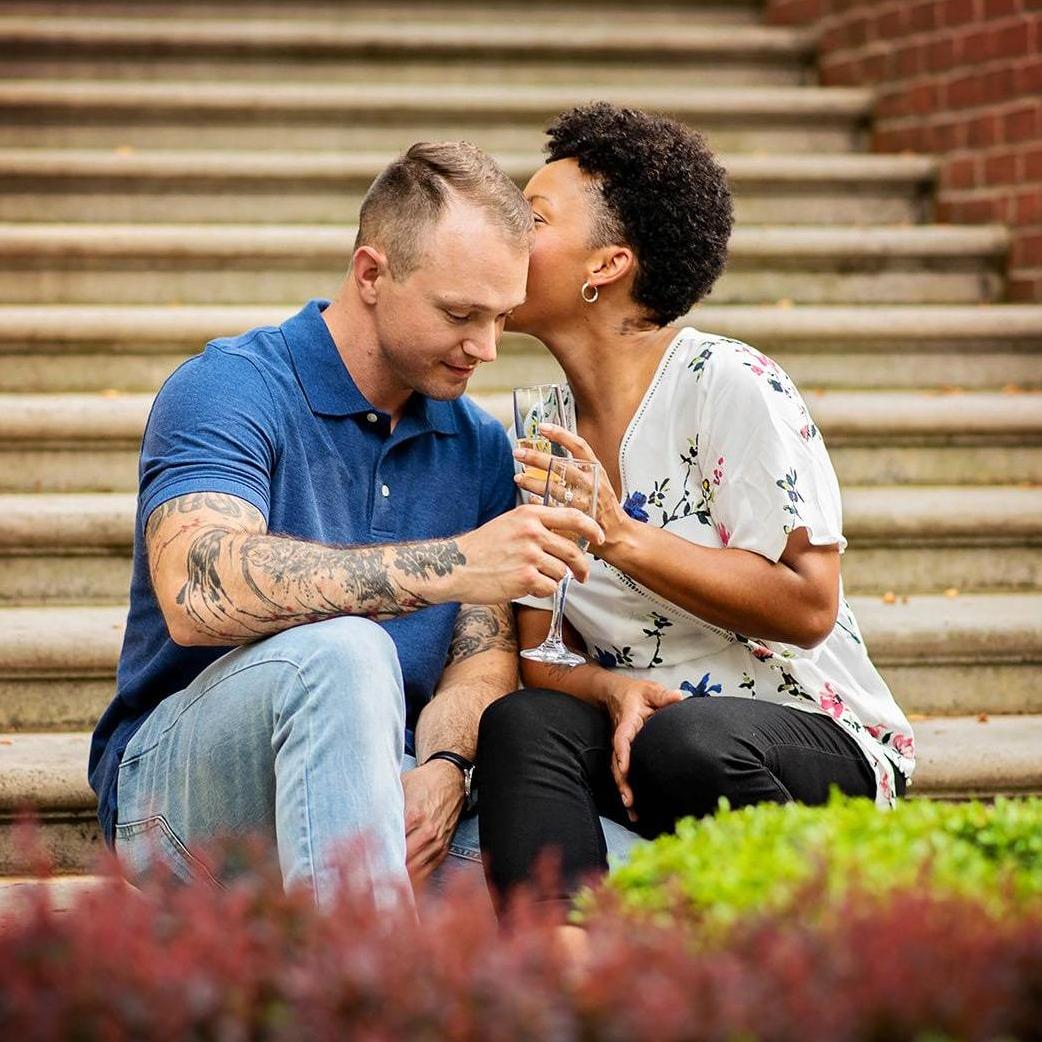 One of my favorite engagement photos of us!