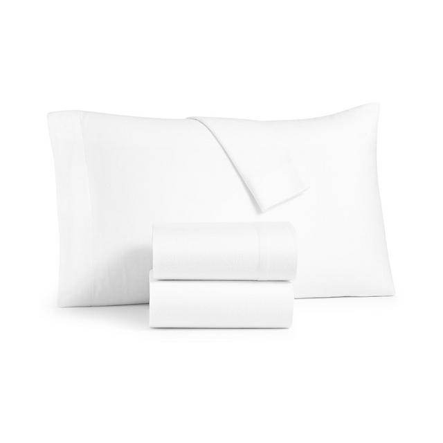 Martha Stewart Collection Solid Cotton Flannel 4-Pc. Sheet Set, King, Created for Macy's