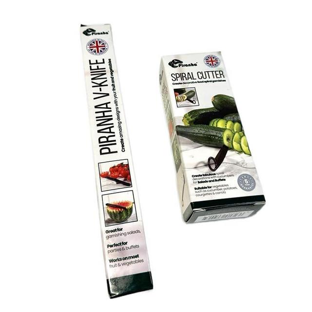 Piranha Spiral Cutter & V-Knife Combo Set