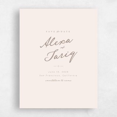 Linen, Brown Wedding Save the Date - Finnian Portrait