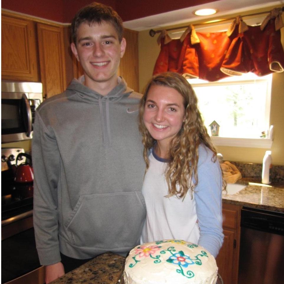 Justin came to Fishers for Easter in 2014 as Mattie's "special friend". They made a carrot cake together