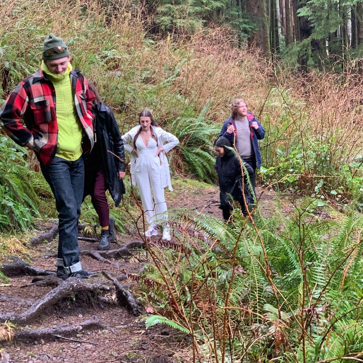The (tired) bride’s squad hiking up to meet the boys! They tricked us and said it was a short hike… 1.5 miles later….