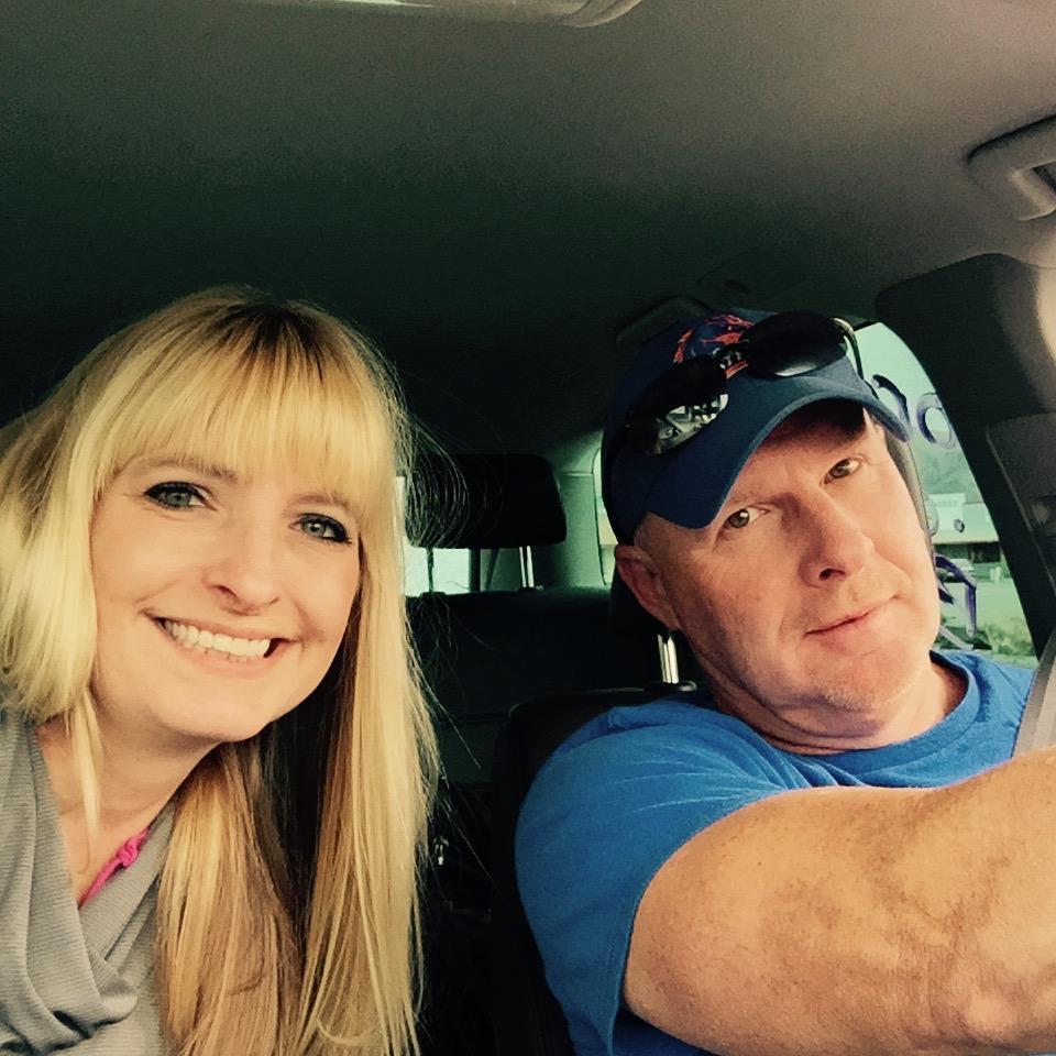 Road Trip Selfie!  (Ken LOVES taking these photos!!)