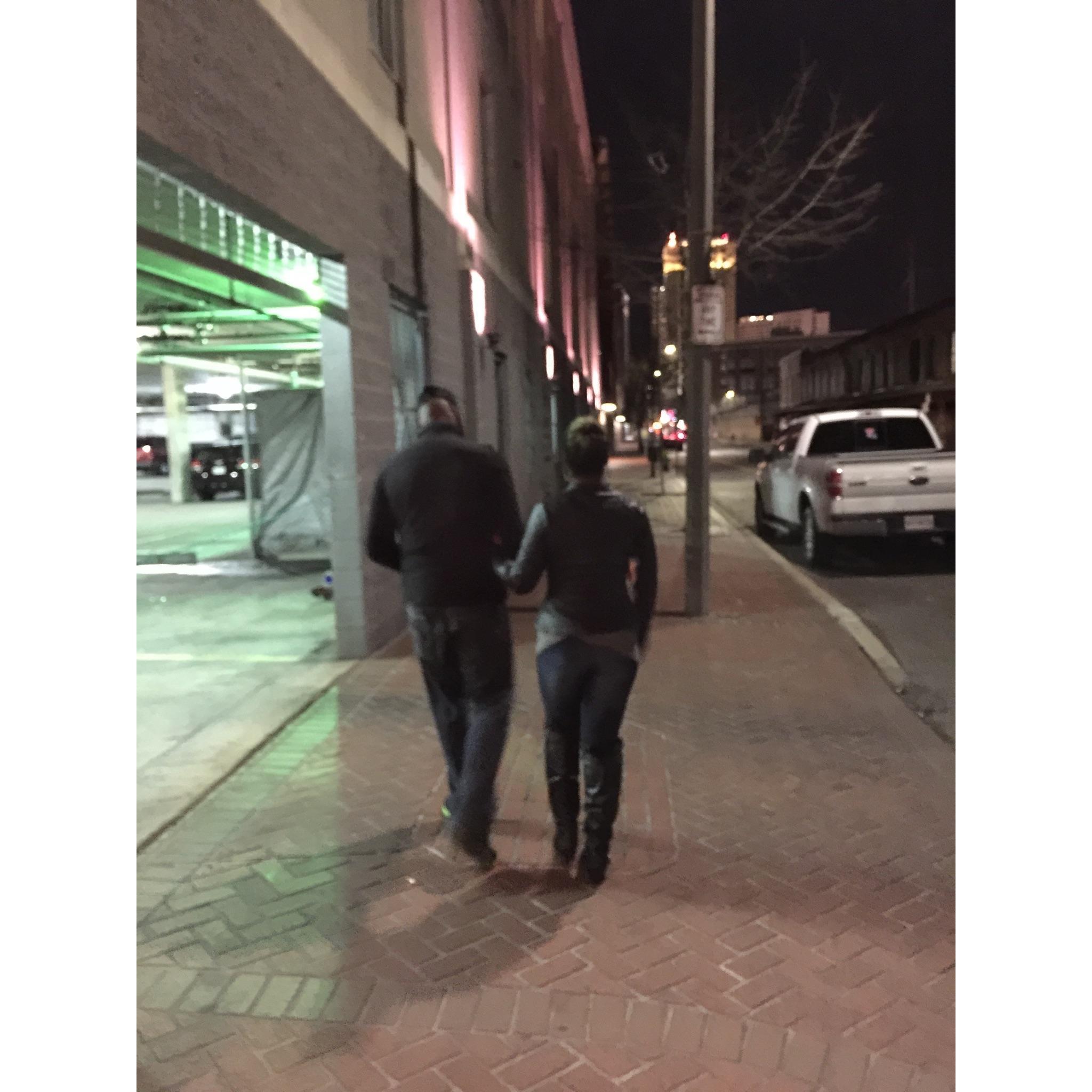 A lovers stroll.