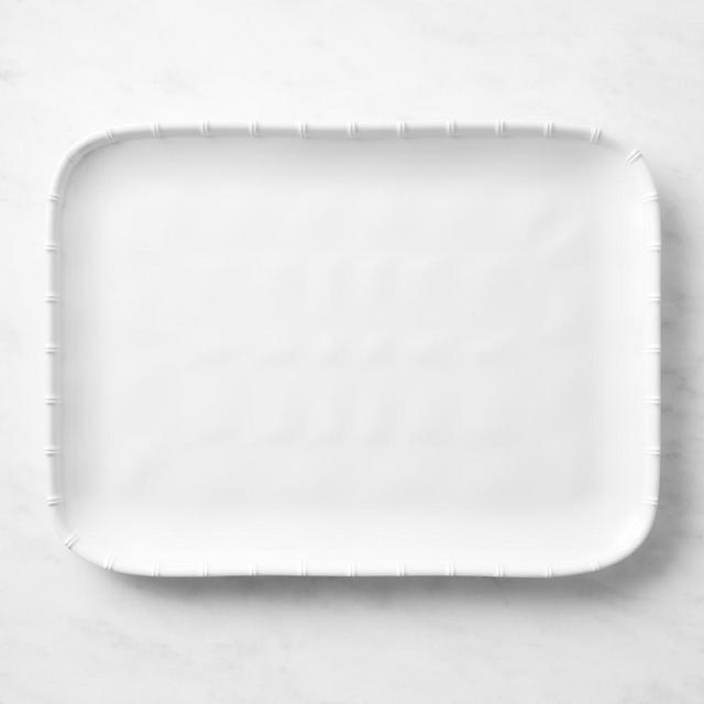French White Melamine Rectangular Platter