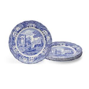 Blue Italian Set of 4 Dinner Plates
