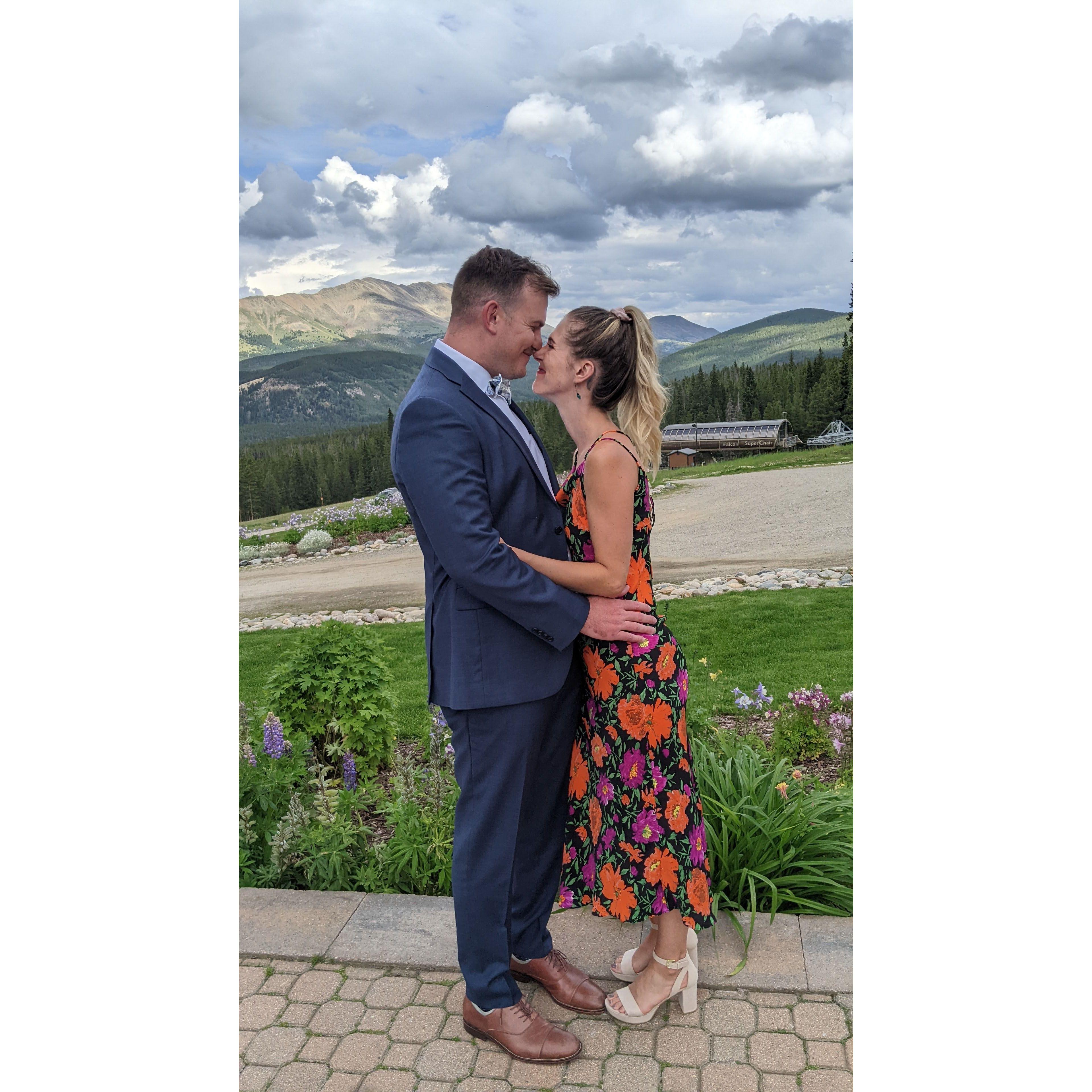 Neals's cousin got married in Breck- Cheers Madison & Jeff!