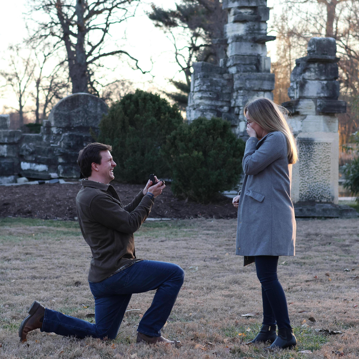 Kelly said "Yes" in Tower Grove Park!