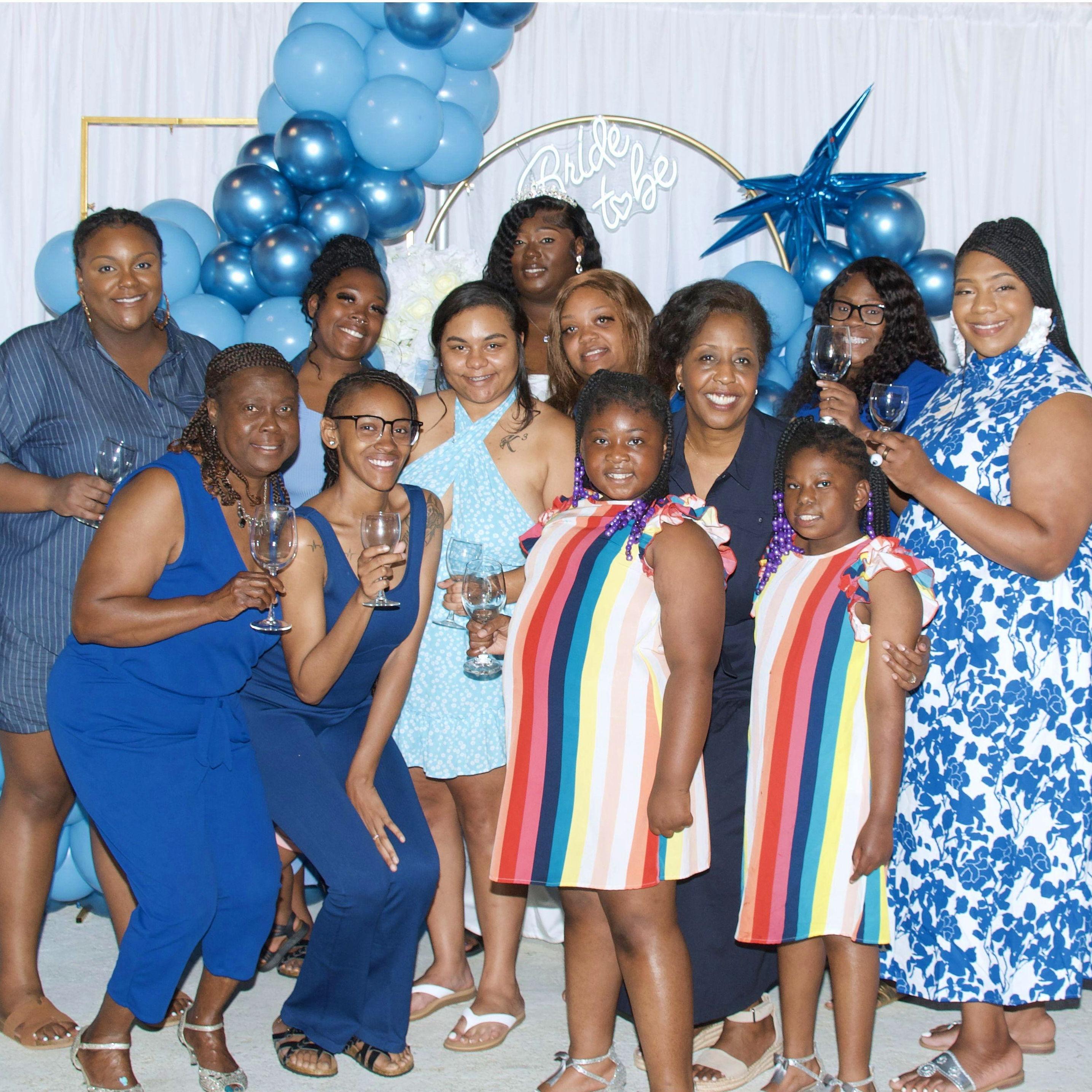 The Wedding Party's Bridesmaids at the Bridal Shower