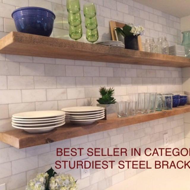 HEAVY-DUTY RECLAIMED Wood Floating Shelves...