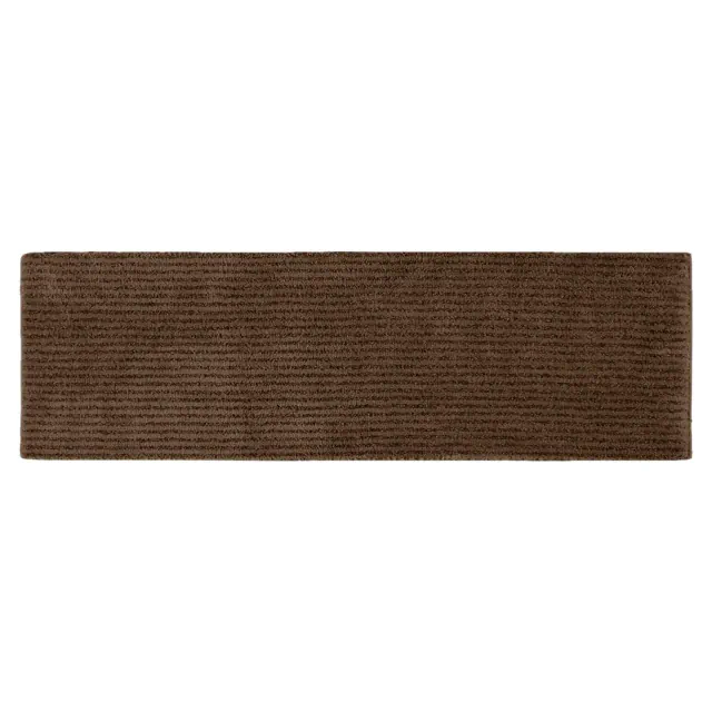 22"x60" Sheridan Plush Washable Nylon Bath Runner Chocolate - Garland Rug: Non-Slip, Tufted, Machine-Made Bathroom Mat