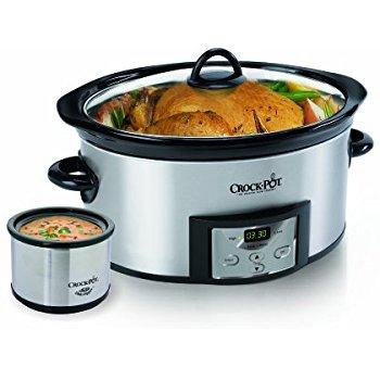 Crock-Pot 6-Quart Programmable Cook & Carry Slow Cooker with Digital Timer, Stainless Steel , SCCPVL610-S
