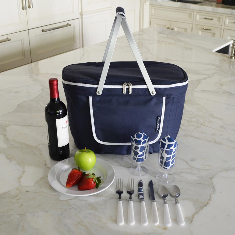 Picnic at Ascot, 2-Person Equipped Insulated Folding Picnic Set | Zola