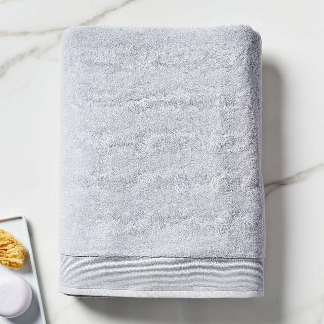 Organic Luxe Fibrosoft Towel, Bath Sheet, Gray Sky Melange