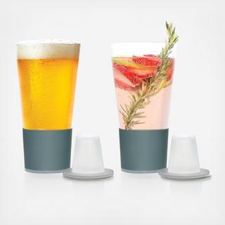 Dimple Self-Chilling Pint Glass, Set of 2