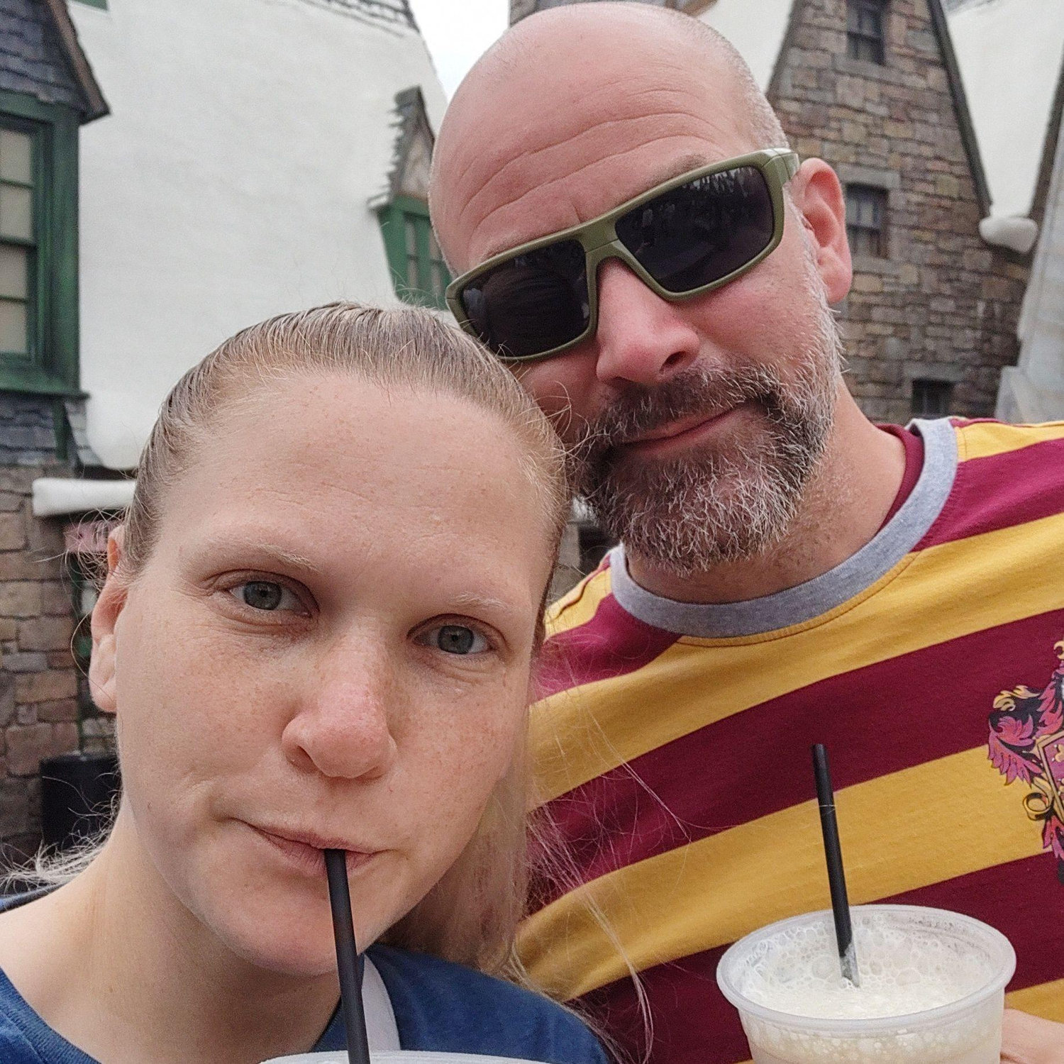 2025 Trip to wizarding world of Harry Potter. Our favorite as always drinking a Butter Beer!