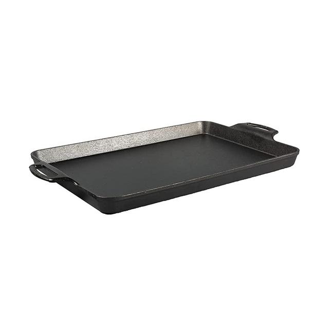 Lodge BW15BP 15.5 x 10.5 Inch Seasoned Cast Iron Baking Pan, 15.5x10.5 inch, Black