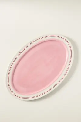 Café Violette Handpainted Stoneware Large Serving Platter