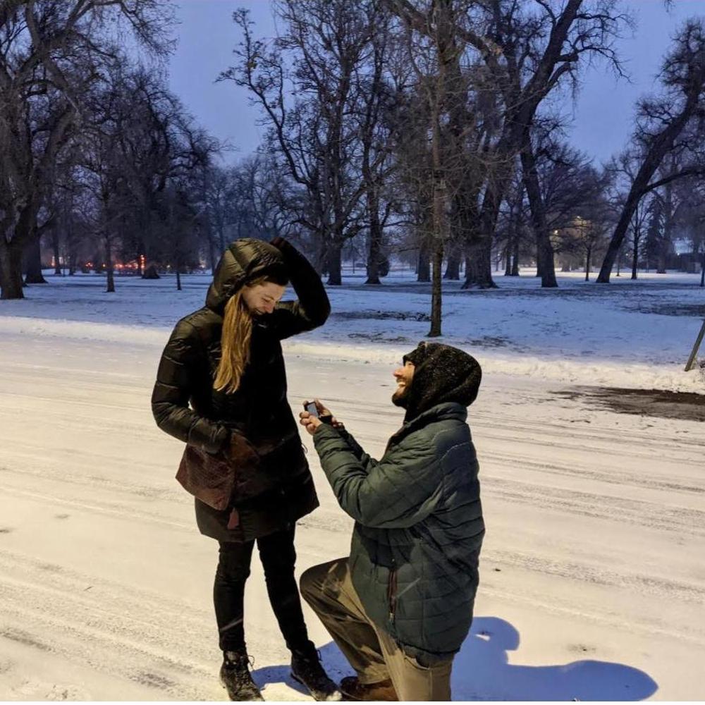 Oliver’s proposal in Denver, CO at City Park on January 5, 2022.