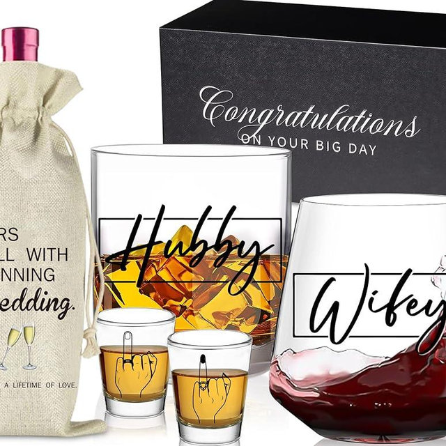 Couple Gifts For Christmas, Unique Engagement Wedding Gifts for Newlywed Mr and Mrs Him and Her, Novel Christmas Wishes for Couples