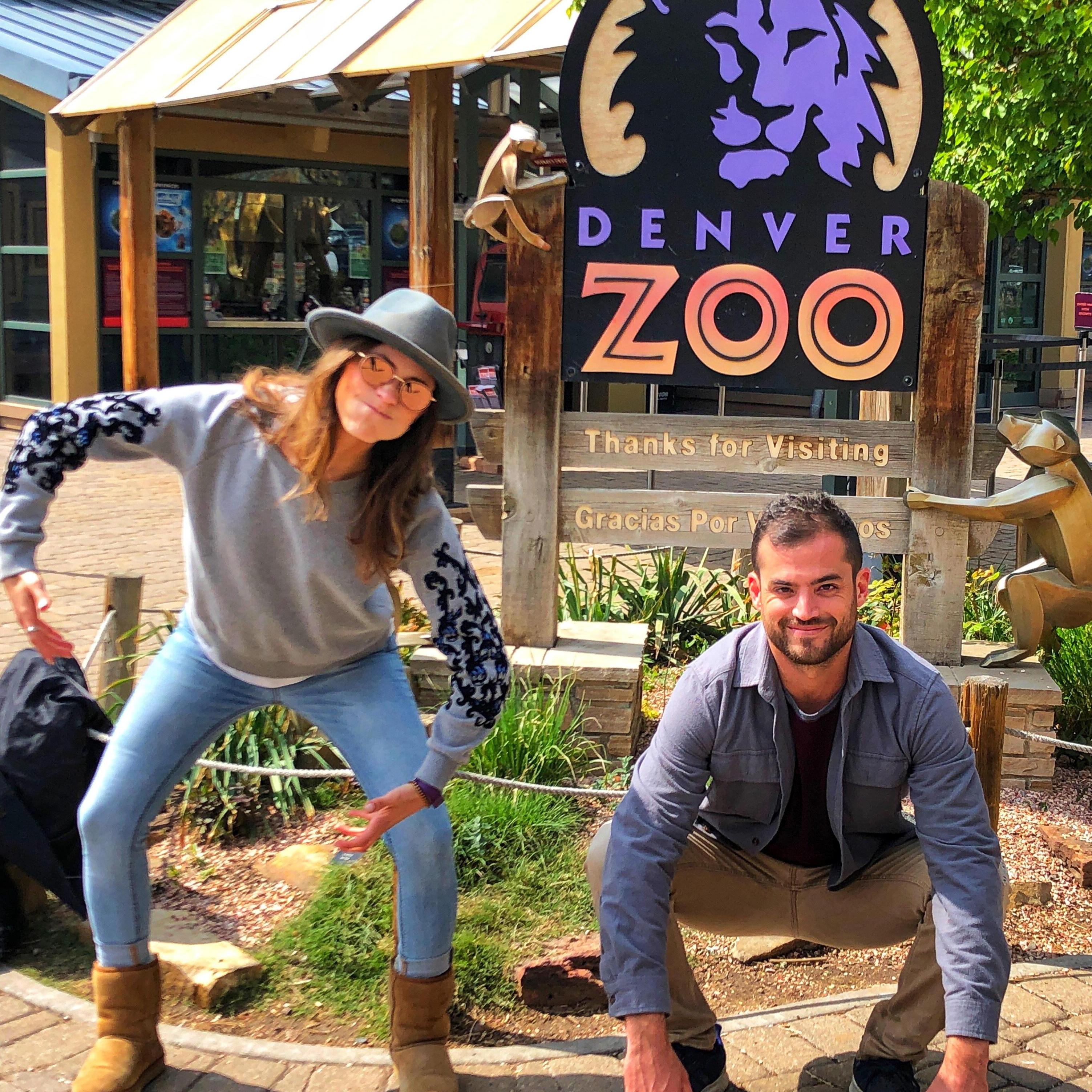 being silly at the Denver Zoo!