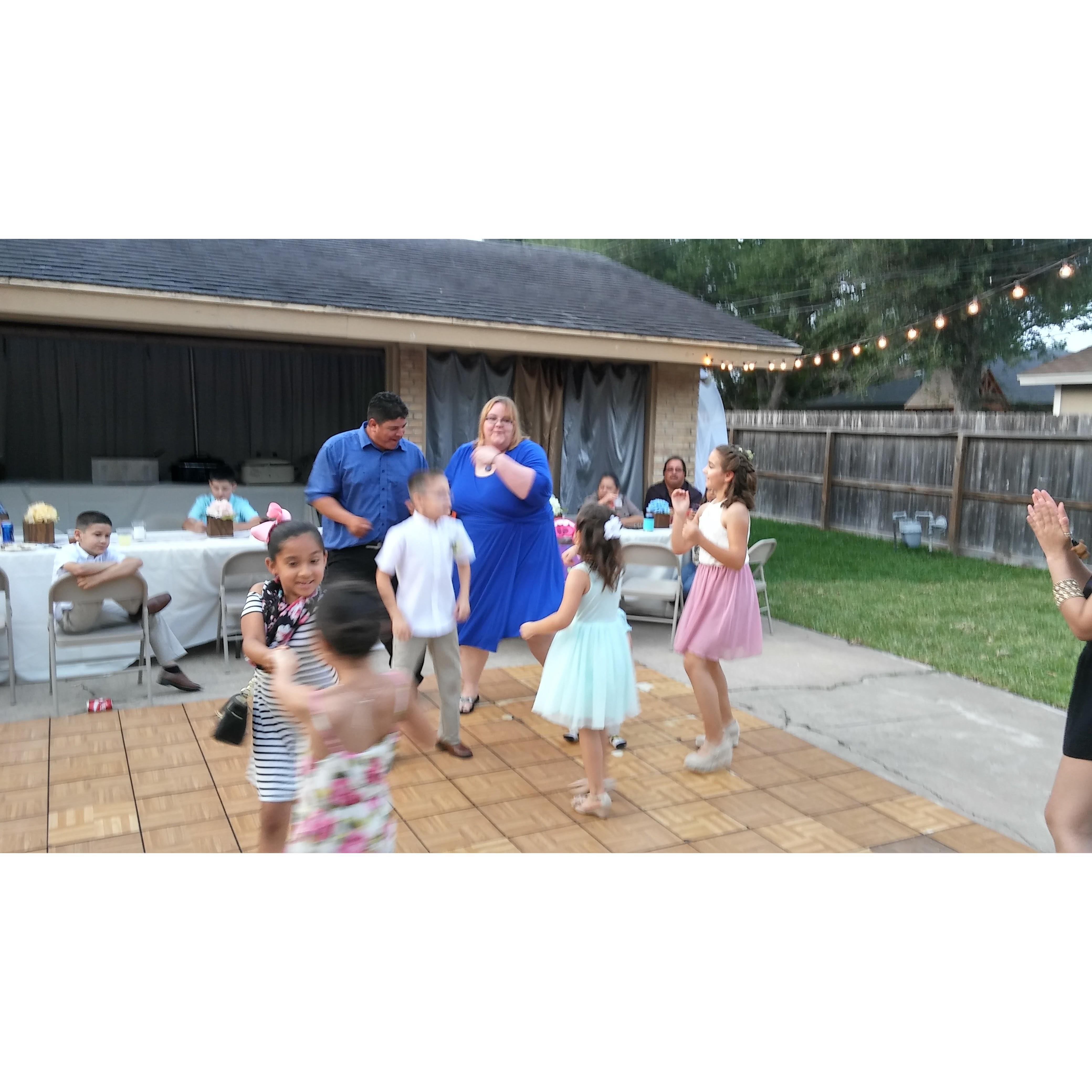 Dance party at a best friend's wedding!