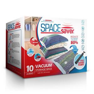 SpaceSaver Premium Vacuum Storage Bags (Lifetime Replacement Guarantee) (Works With Any Vacuum Cleaner + FREE Hand-Pump for Travel!) 80% More Compression Than Other Brands!