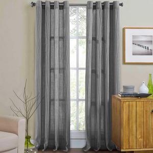 Weston 84-Inch Grommet Top Window Curtain Panel in Light Grey