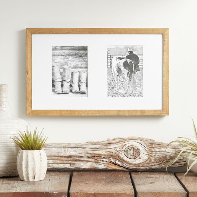 Wood Gallery Frame, 11"x18" Overall (2 Multi, 3 Multi Opening) - Natural