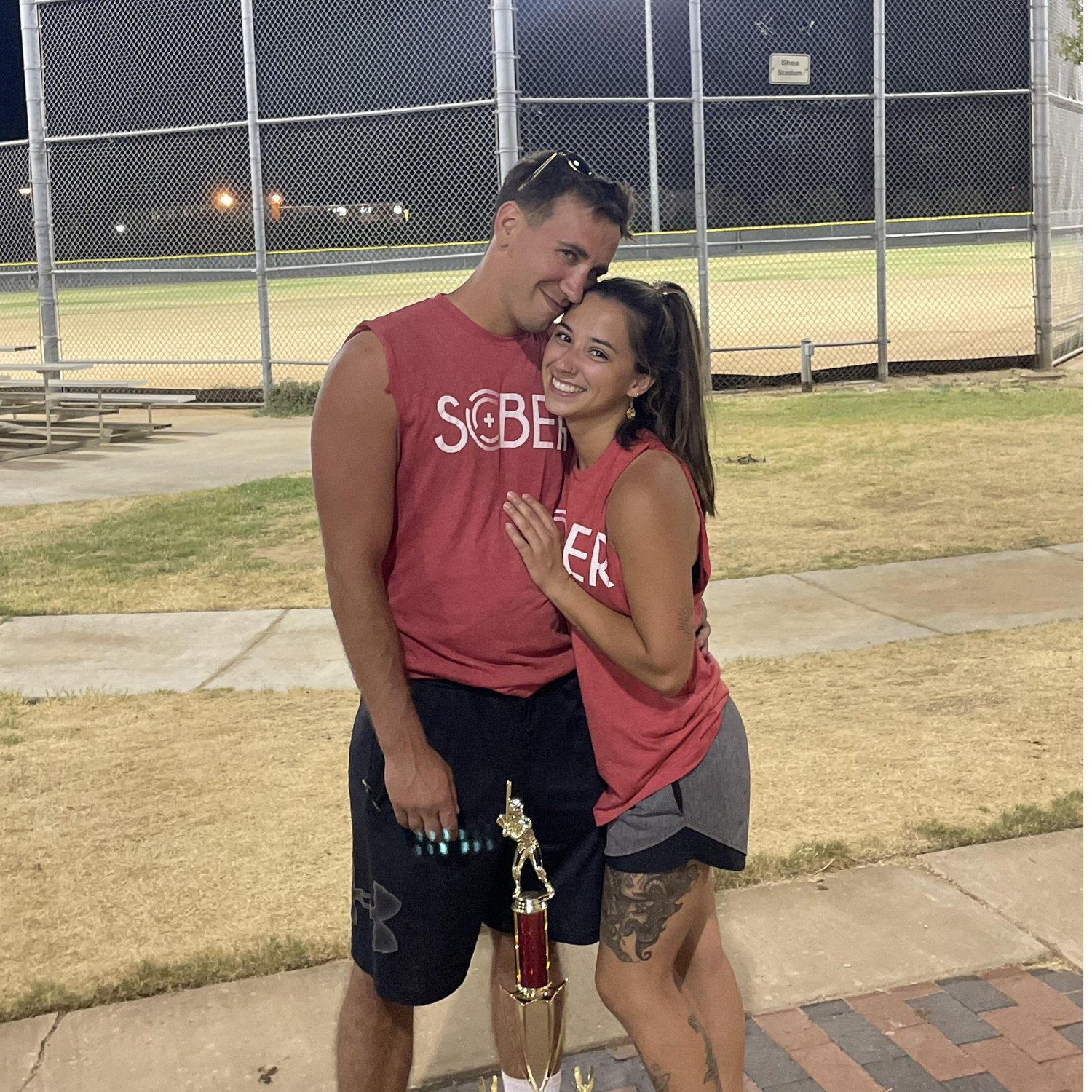 Softball is a huge part of our relationship! July 2021