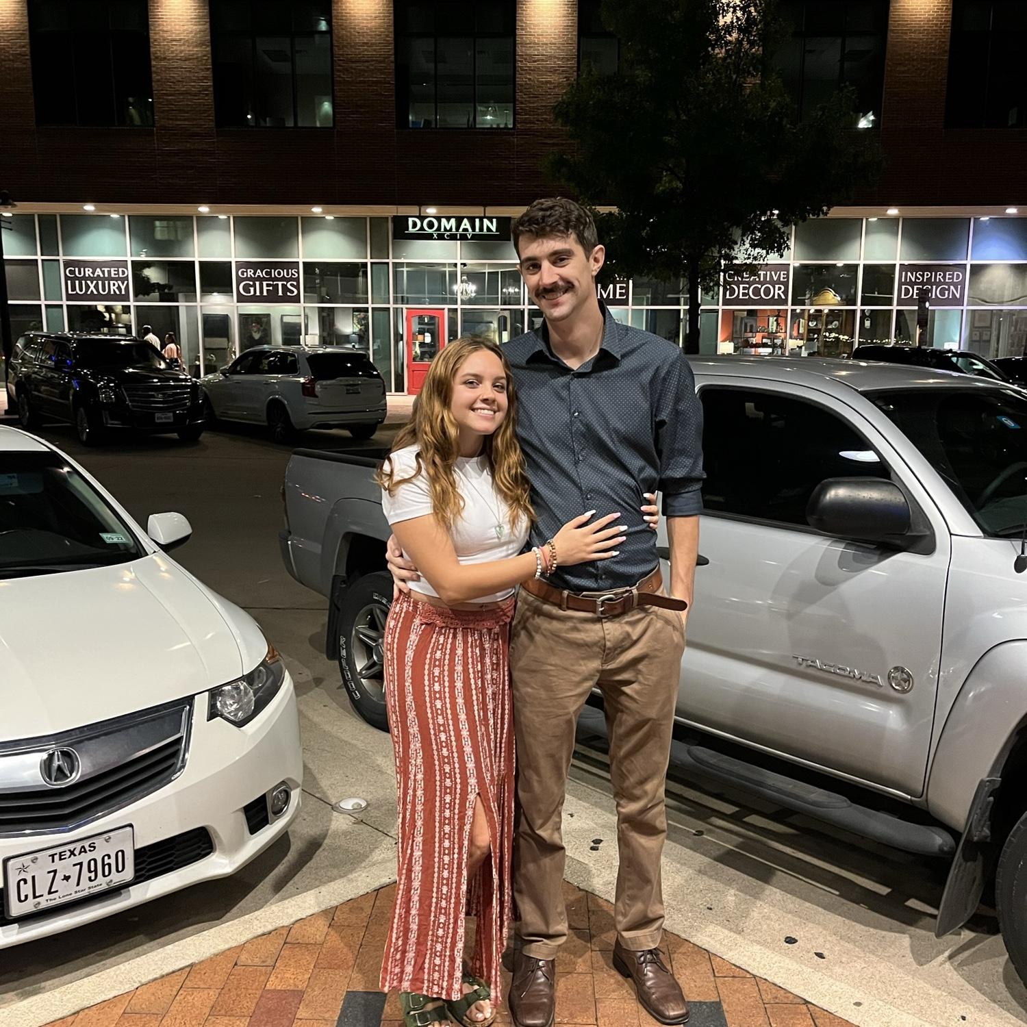 Eating at the same place we met, Blue Sushi.