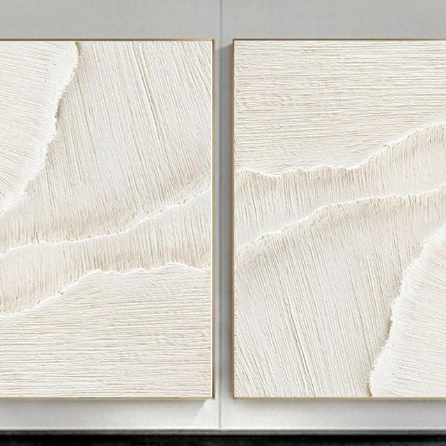 White Beige Textured art white Abstract...