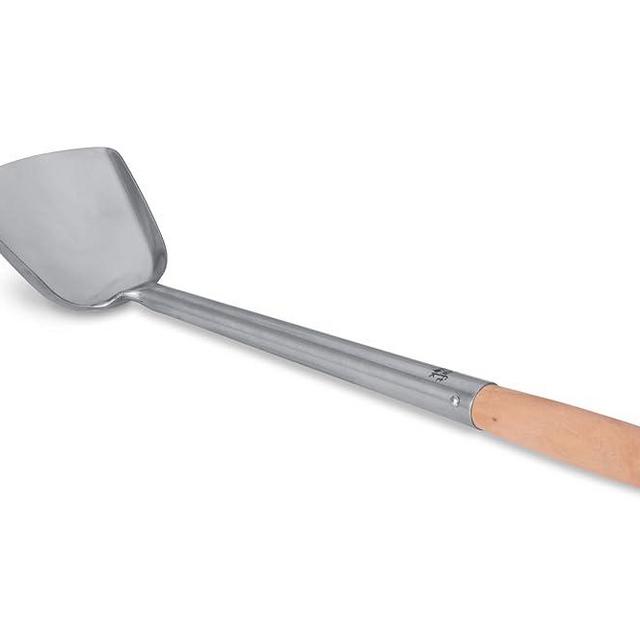 Craft Wok Medium Wok Spatula Stainless Steel Wok Chuan Turner with Ergonomic Wooden Handle Traditional Asian Cooking Utensil / 732W5