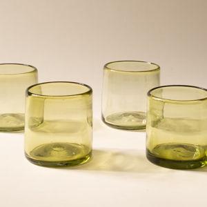 Recycled Handblown Short Glasses (set of 4)