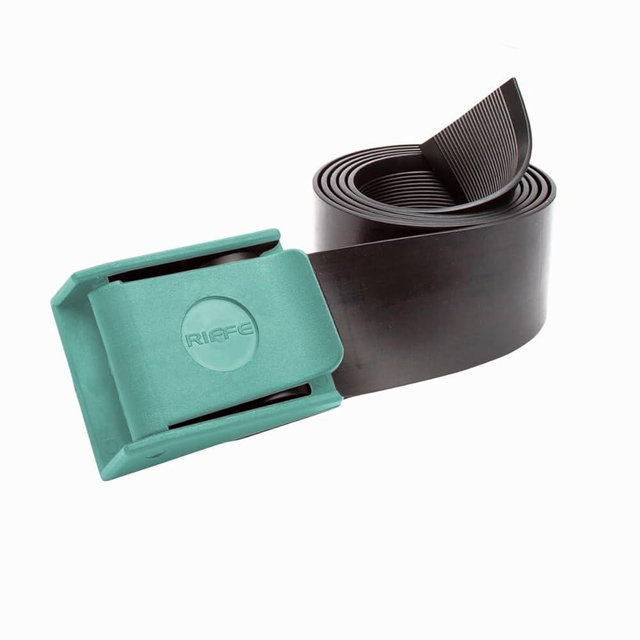 Riffe Rubber Weight Belt (Black) With Glass Filled Nylon Buckle, For Freediving and Spearfishing - Quick-Release Lever Ensures Safety On The Water, 54 Inch's Length