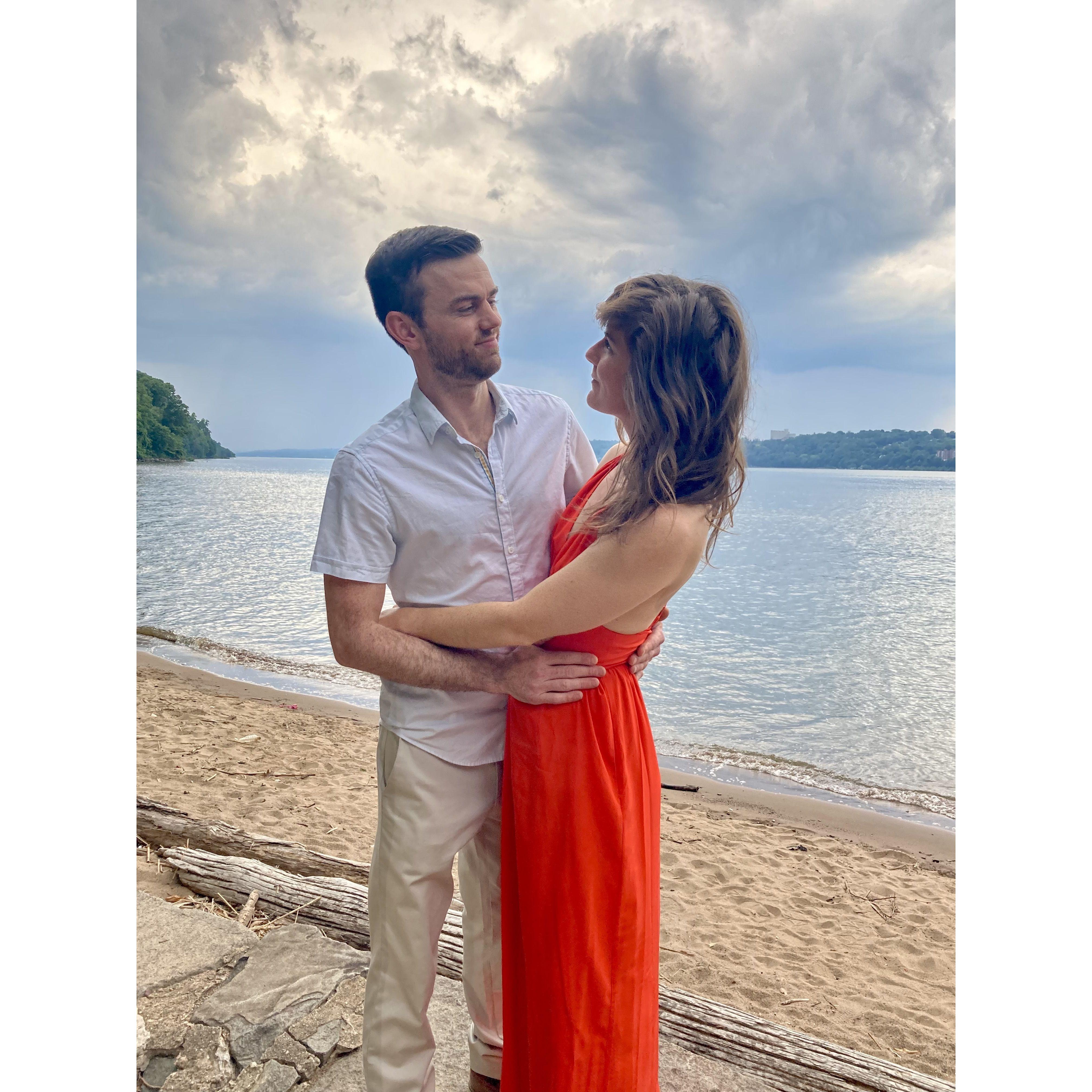 At a friend's wedding along the Hudson River in June 2021.