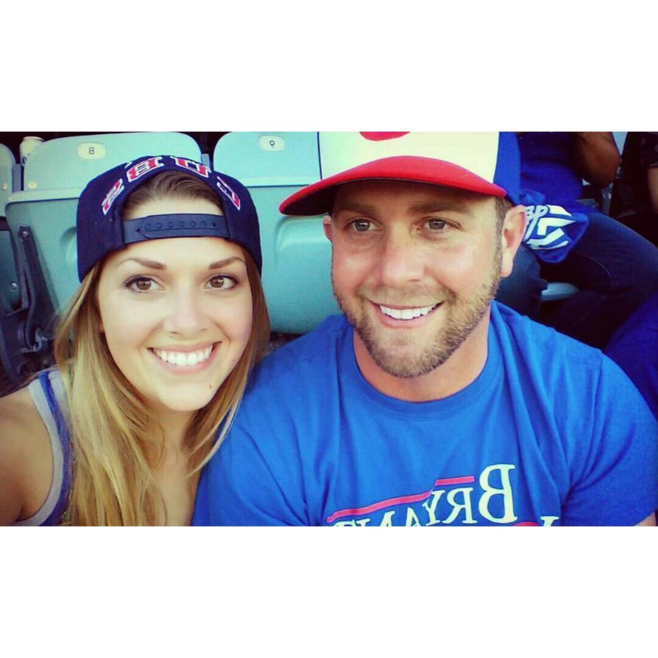 Cheering on the Cubs at Dodger Stadium, right before they won the World Series!