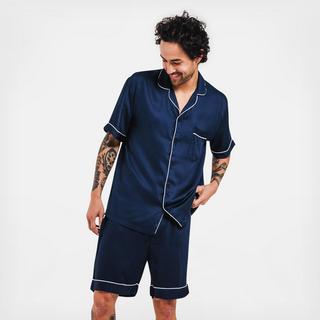 Men's Sateen Short Sleeve PJ Shirt