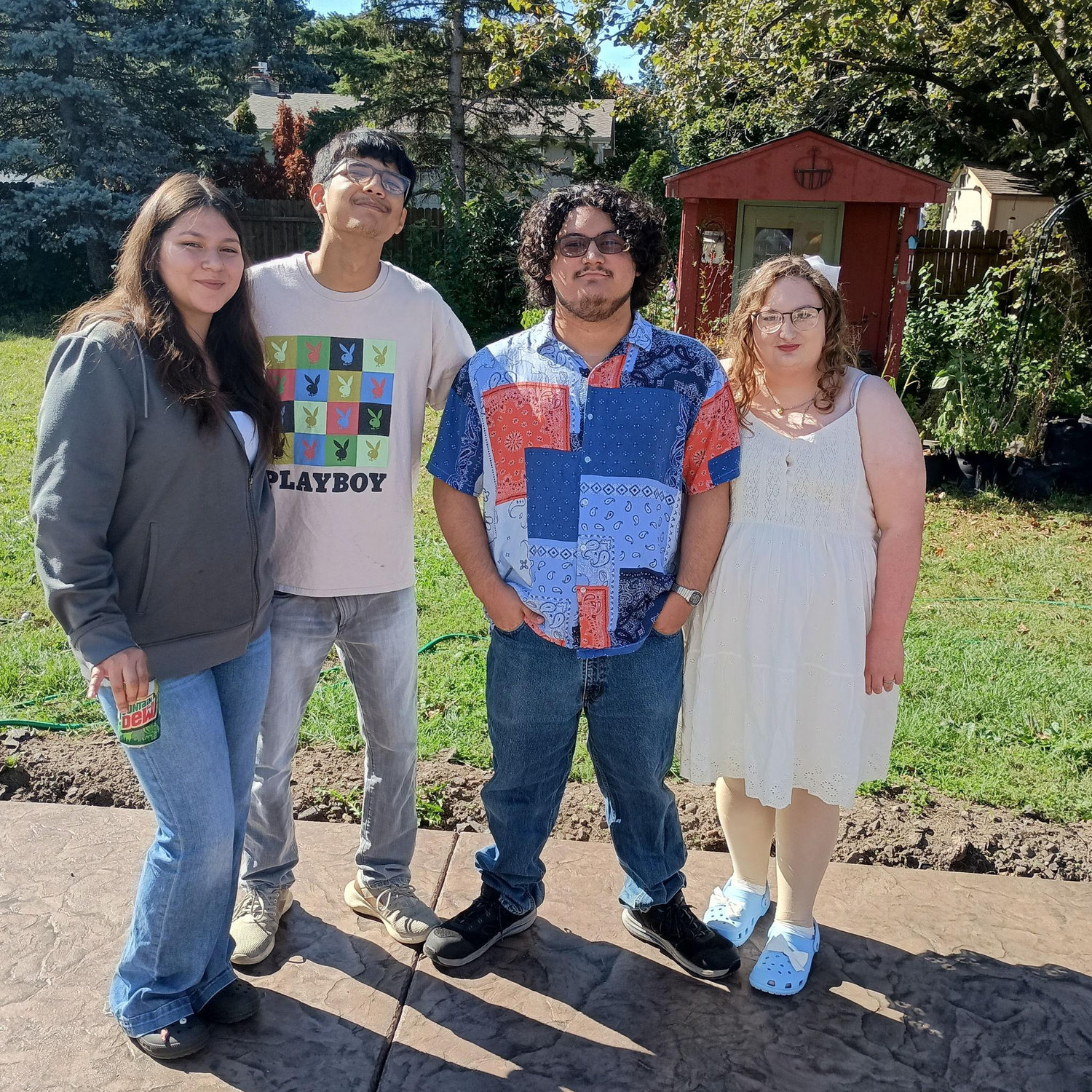 Engagement party photo with Cici and Thomas(Groomsman)!