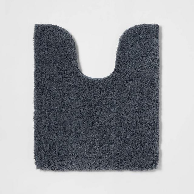 Spa Plush Contour Bath Rug Slate Blue - Threshold™