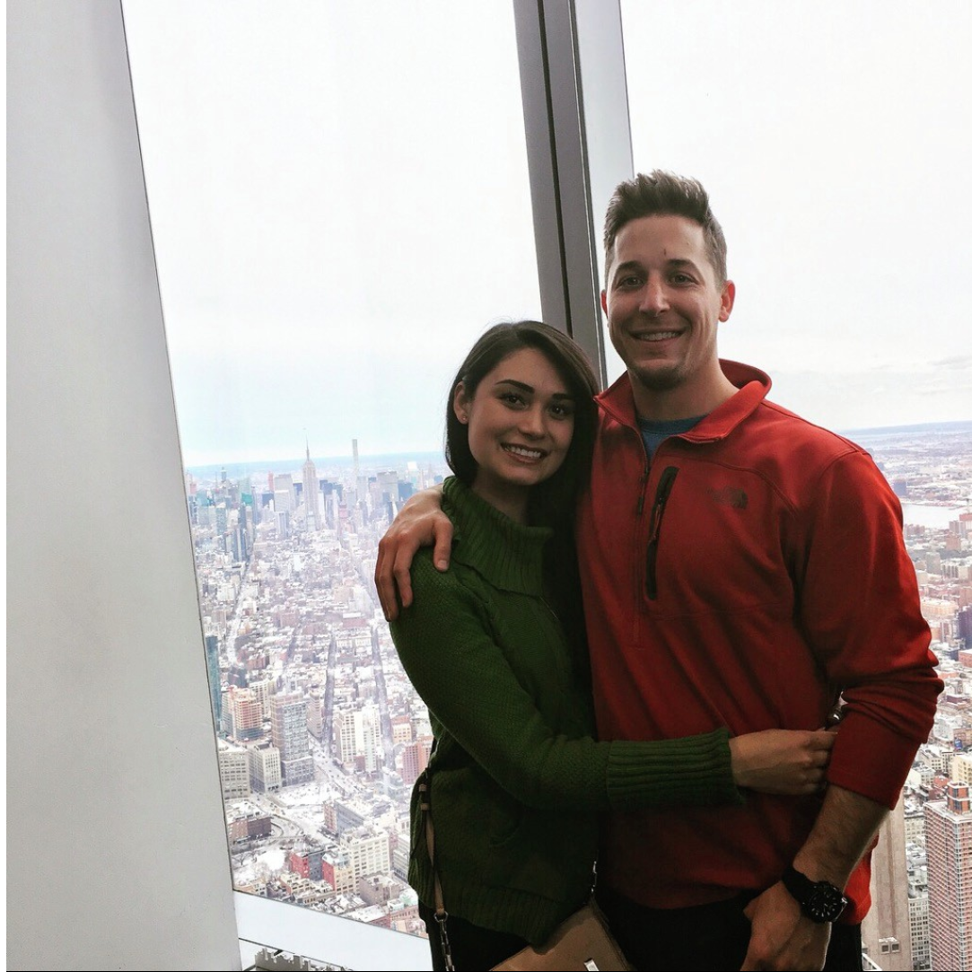 On top of the World Trade Center in NYC.