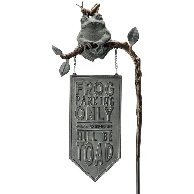 Frog Parking Garden Sign