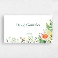 White Wedding Place Card - Rosalind