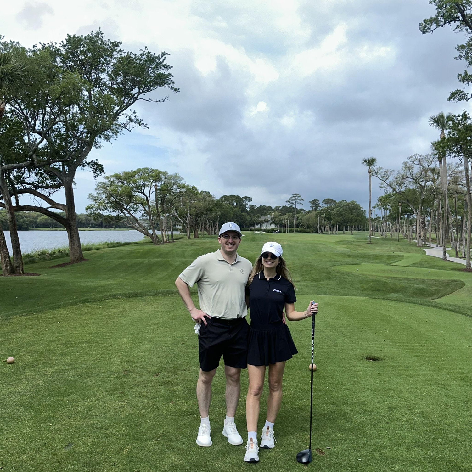 Do you think Rachel got a hole in one here?