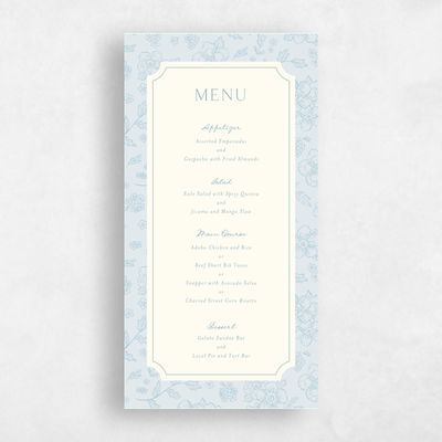 Ice, Blue Wedding Menu - Selindra