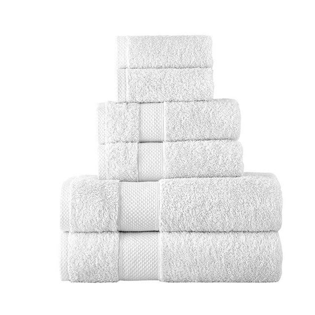 Towels Beyond - Luxury Towel Set for Bathroom, 100% Turkish Cotton, Quick Dry, Soft and Absorbent Bath Towels, Hand Towels, and Washcloths, Madison Collection - 6-Piece Set (White)