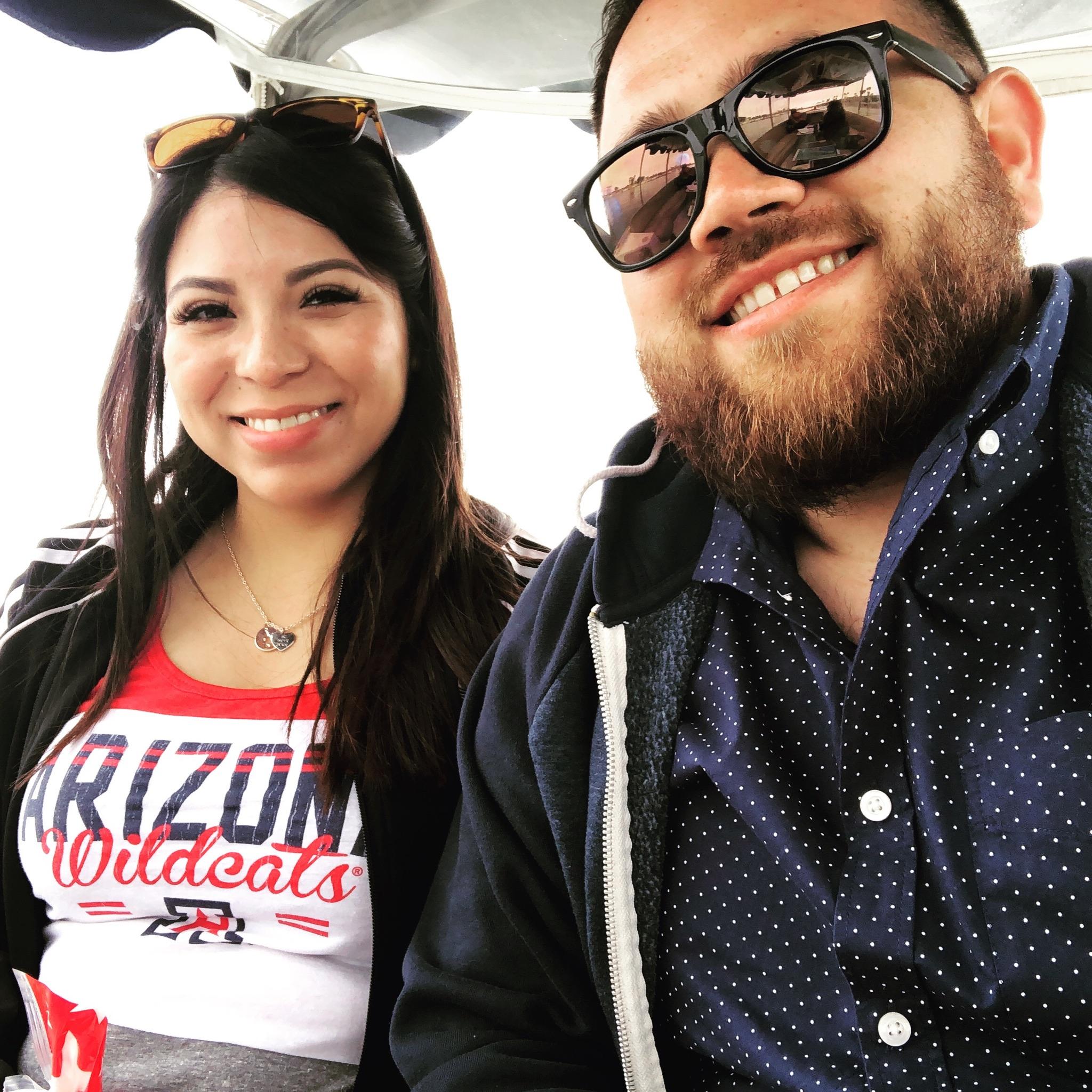 You can't tell, but Chris was driving the boat we we were surrounded by hundreds of sea lions! Oxnard, CA