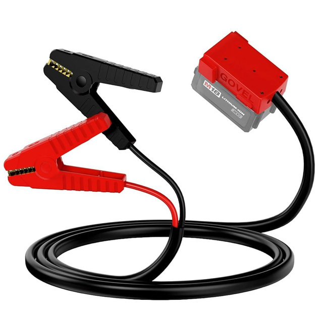 Govel Battery Jump Starter Jumper Cable Clamps for Milwaukee M18 18V, 8AWG 6.5FT Auto Booster Cable for Jump Starting Car Cable Power Tool Line(Battery not Included)