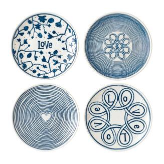 Crafted by Royal Doulton Blue Love Plate, Set of 4